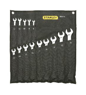 史丹利工具，14件套公制精抛光两用长扳手93-614-22