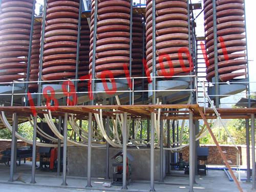 供应洗煤泥螺旋溜槽分选硫铅锌-铬锆钛玻璃钢溜槽厂家