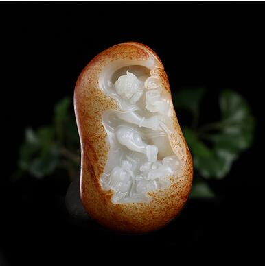 和田玉魁星点抖摆件