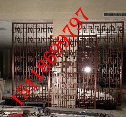 供应东莞大型酒店金属花格屏风工艺制品厂家