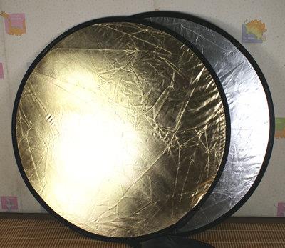 深圳摄影器材厂家直销80cm二合一金银双面反光板-摄影辅助器材