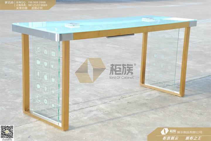 供应浙江苹果土豪金体验柜厂家,苹果6体验台定做