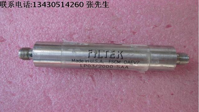 FILTEK LP03/2000-5AA 2000MHz SMA母 RF 射频微波同轴低通滤波器