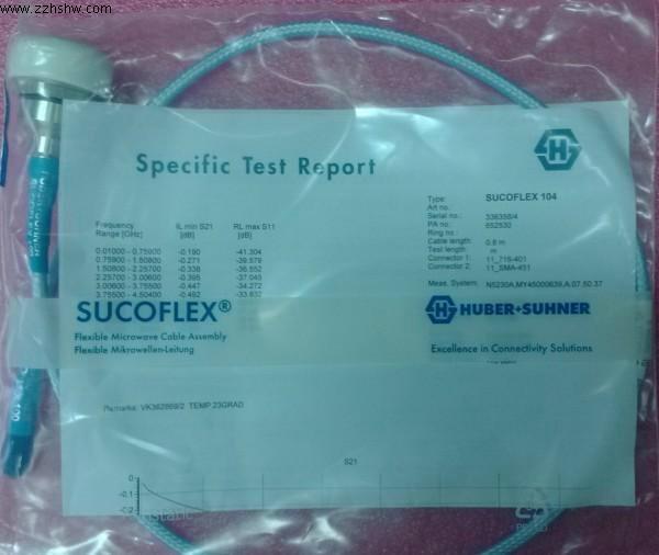 HUBER+SUHNER Cable UCOFLEX 104 射频同轴测试电缆 