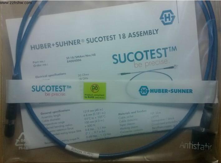 HUBER+SUHNER  84004006 ST18/SMAm/Nm/48in 射频测试电缆 