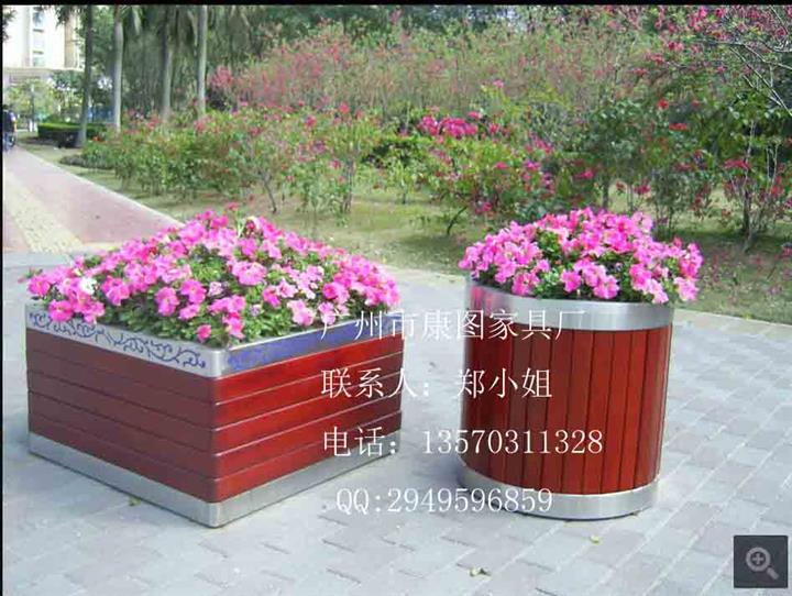 供应户外防腐木制花箱,室外种树花箱,不锈钢花箱