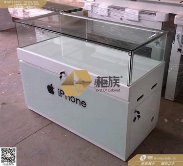 供应泰州苹果靠墙手机柜批发,前开门手机柜台价格