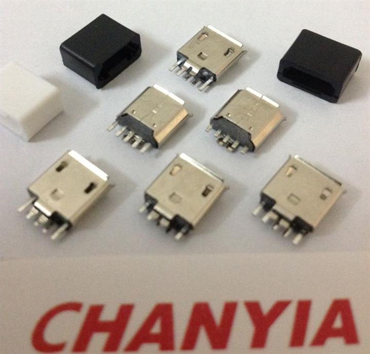供应龙华micro麦克USB母座夹板式厂家