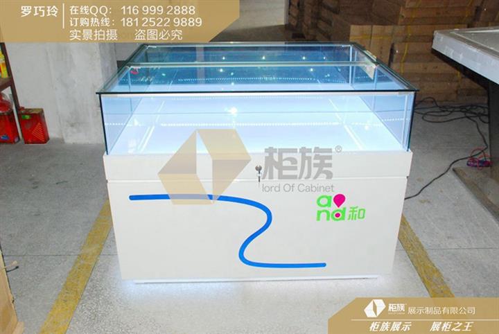 供应上海金山双面连体手机柜厂家,手机柜台定做