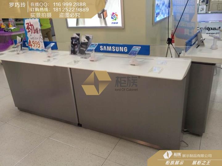 供应河南项城三星靠墙体验台批发,靠墙演示台价格