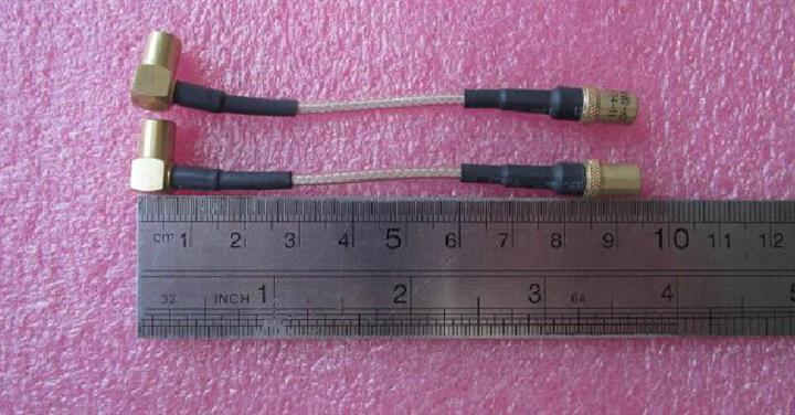 美国进口 7.5cm SMB公直角-SMB公 射频微波同轴电缆跳线