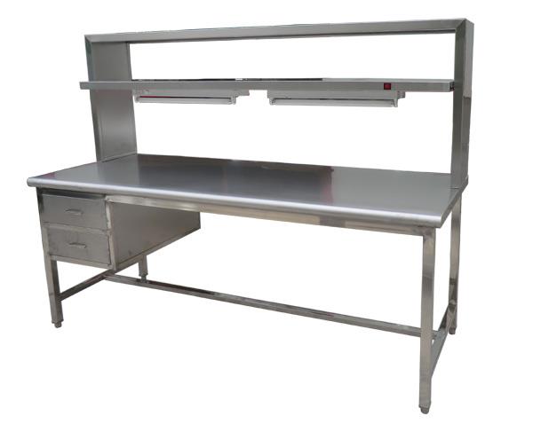 供应单面两抽不锈钢器械检查打包台