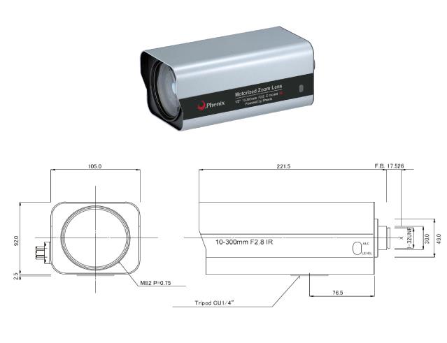 供应凤凰10-300mm电动变倍镜头，PMH30Z10D28IR
