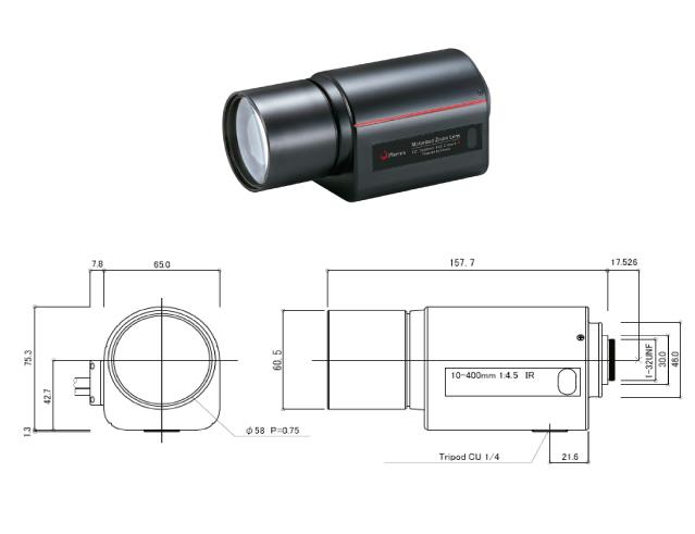 供应凤凰10-400mm电动变倍镜头，PMH40Z10D45IR
