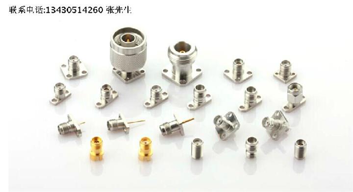 SMA DC-27GHz 不锈钢 射频同轴法兰盘 连接器 