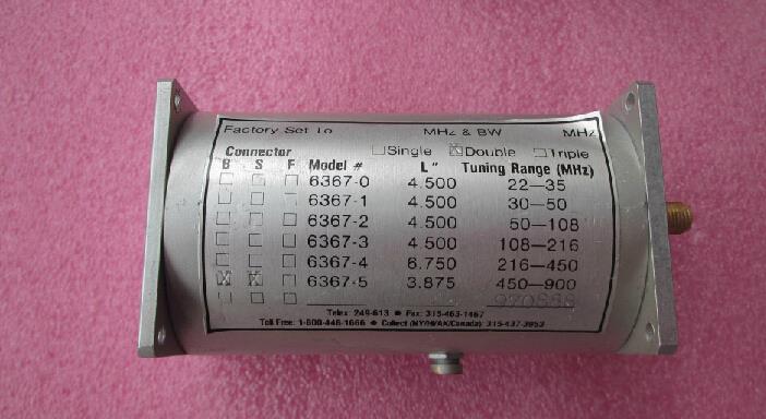 进口 6367 430-900MHz 可调带阻陷波滤波器 Tunable Notch Filter