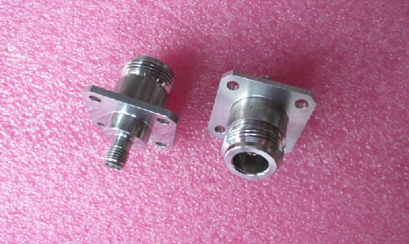 进口 N/SMA-KK DC-18GHz RF N母-SMA母 射频同轴转接器带法兰盘 